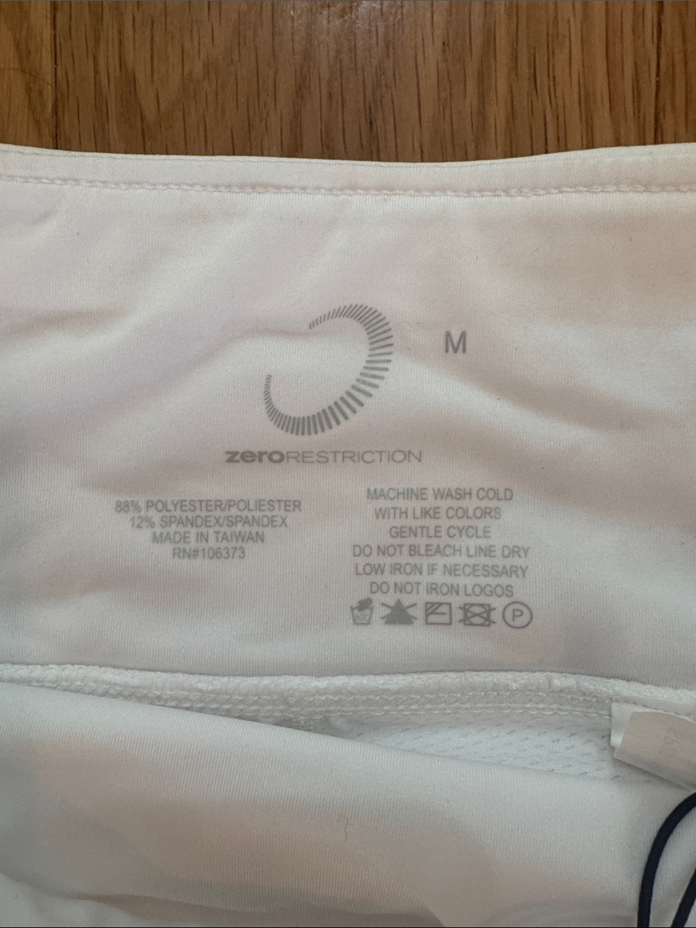 Zero Restriction Women's White Mae Skort Tennis Athletic Skirt Size M New w Tags - Picture 5 of 9